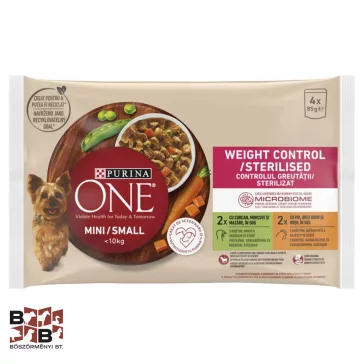   Purina ONE MINI Weight Control/Steril nedves kutyaeledel pulykával és csirkével 340 g