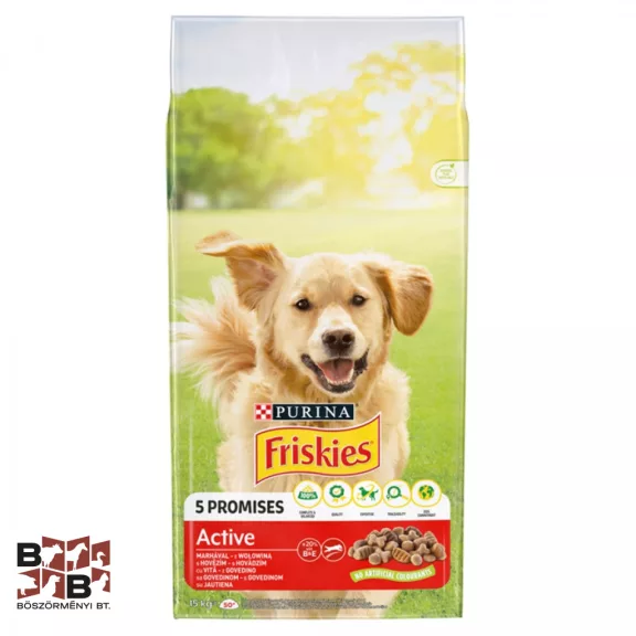 Friskies Active száraz kutyaeledel marhával 15 kg