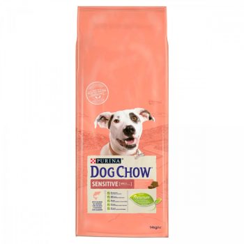 Dog Chow Sensitive száraz kutyaeledel lazaccal 14 kg
