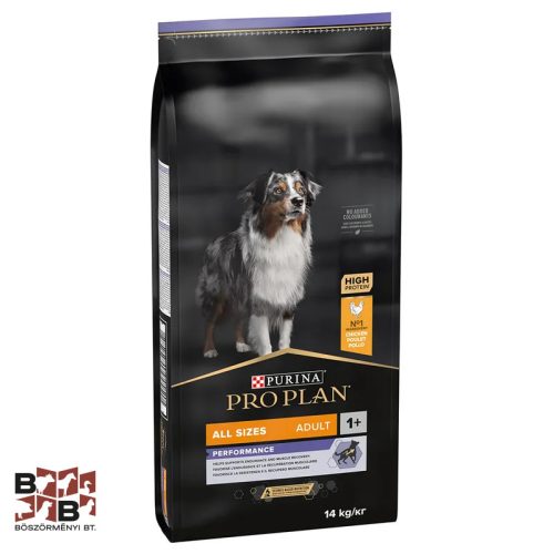 PRO PLAN All Sizes Performance csirkében gazdag szárazeledel felnőtt kutyák részére 14kg