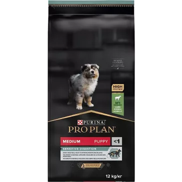   Pro Plan Medium Puppy Senstive Digestion bárányos kutyatáp 12 kg