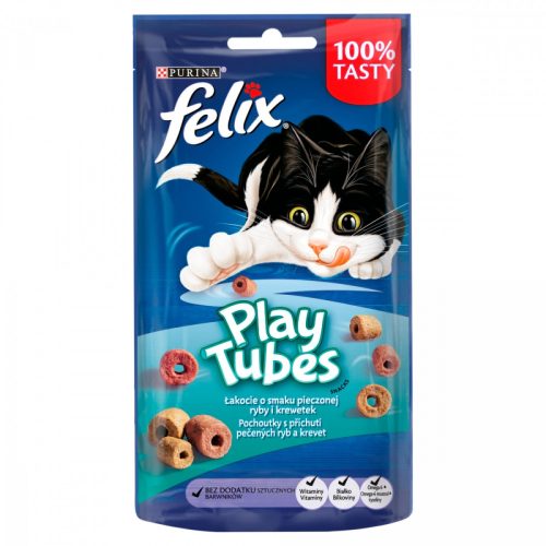 Felix Play Tubes macska jutalomfalat sült hal és garnélarák ízesítéssel 50 g