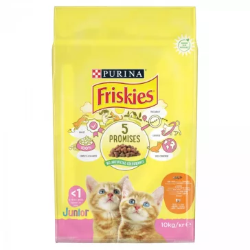   Friskies Junior száraz macskaeledel csirkével, pulykával és hozzáadott zöldségekkel 10 kg