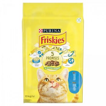   Friskies száraz macskaeledel lazaccal és hozzáadott zöldségekkel 10 kg