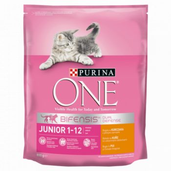   Purina One Bifensis Junior csirkében gazdag teljes értékű állateledel kölyökmacskák részére 800 g