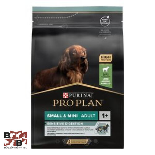 PRO PLAN Small & Mini Adult SENSITIVE DIGESTION bárányban gazdag száraz kutyaeledel 3kg