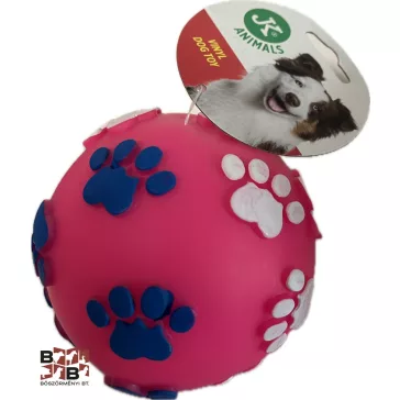   JK Animals Tappancsmintás műanyag labda 12 cm több színben