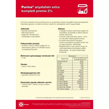 Purina anyatehén extra komplett premix 20kg