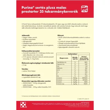   Purina sertés plusz malac prestarter 35 takarmánykeverék 20 kg