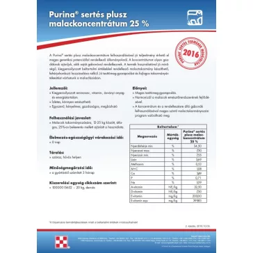 Purina sertés plusz malackoncentrátum 25 % 20kg