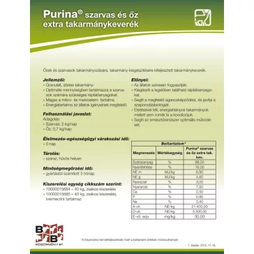   Purina szarvas és őz extra takarmánykeverék (Ivermectin)  40kg