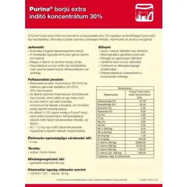 Purina borjú extra indító koncentrátum 30% 30kg