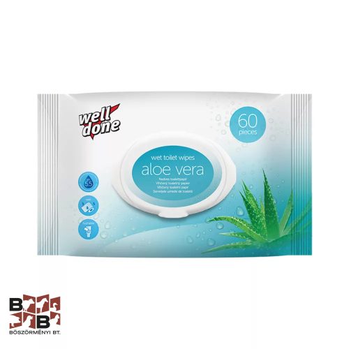 Well Done nedves toalettpapír Aloe Vera 60db-os

