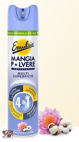 Sutter Mangia Polvere antisztatikus tisztító és bútorápoló spray lótusz és gyapot ilattal