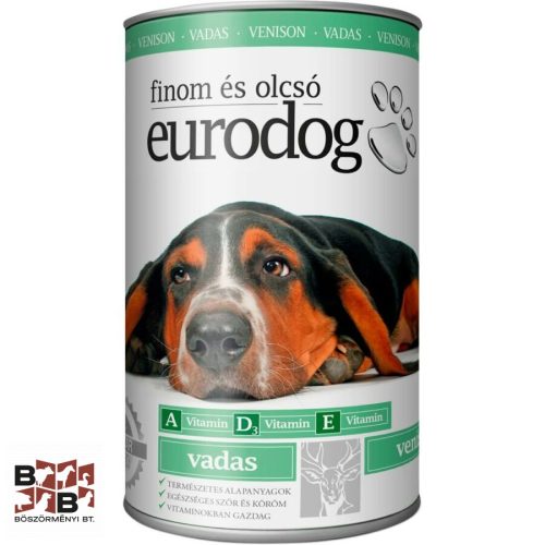 EURO DOG kutyakonzerv 1240 g vadhússal