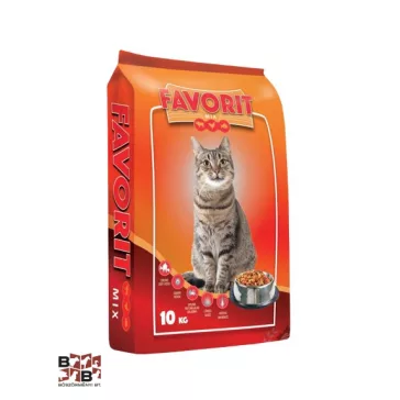 Favorit MIX száraz macskaeledel 10kg baromfi, marha, hal