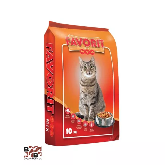 Favorit MIX száraz macskaeledel 10kg baromfi, marha, hal