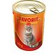 Favorit macskaeledel konzerv marhás-májas 415g
