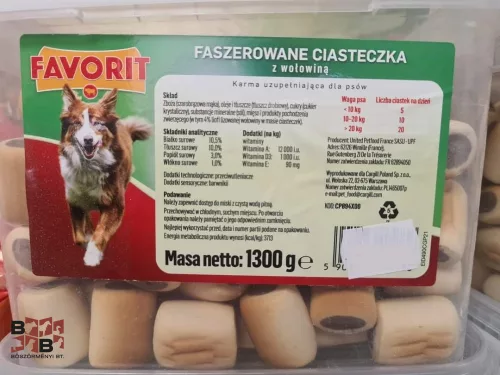 Favorit jutalomfalat töltött kutyakeksz 1,3kg