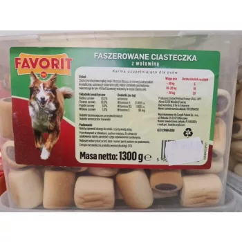 Favorit jutalomfalat töltött kutyakeksz 1,3kg