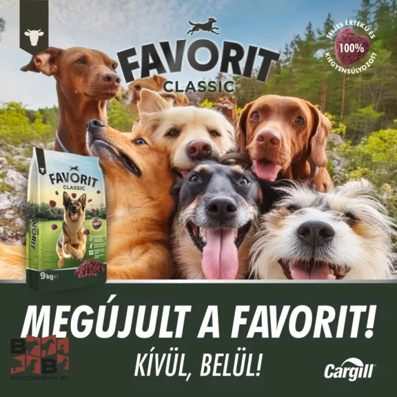 Favorit classic száraz kutyatáp 9+1kg