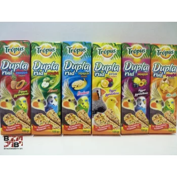 Trópus dupla rúd papagájok részére - Almás- 100 gr