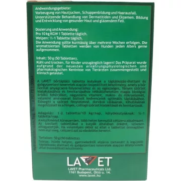 Lavet bőrtápláló tabletta kutyáknak 50db
