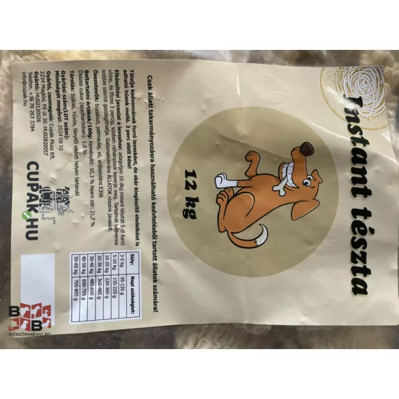 Instant tészta CuPack 13,5 kg