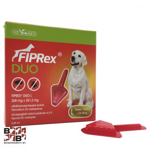 Fiprex Duo L 268 mg + 241,2 mg rácsepegtető oldat kutyáknak