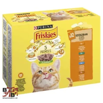 Friskies macska tasak MP csirke&kacsa&lazac&pulyka 12x85g