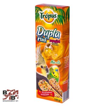 Trópus dupla rúd papagájok részére - Méz+Ca - 100 gr