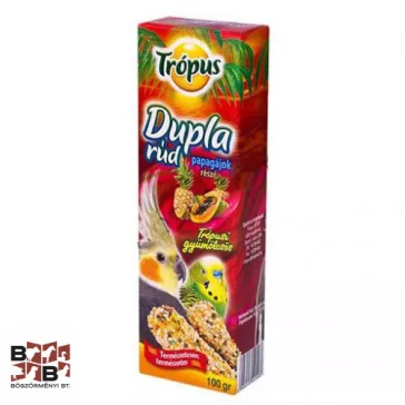  Trópus dupla rúd papagájok részére - trópusi gyümölcsös - 100 gr