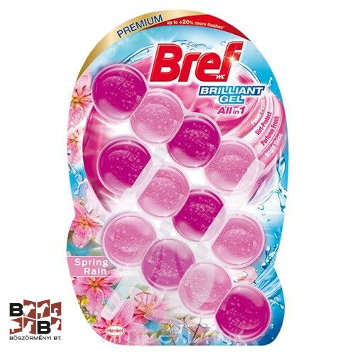 Bref Brilliant Gel Spring Rain WC illatosító 3x42g
