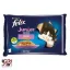 FELIX Fantastic Junior csirkével/lazaccal aszpikban nedves eledel felnőtt macskáknak 4x85g