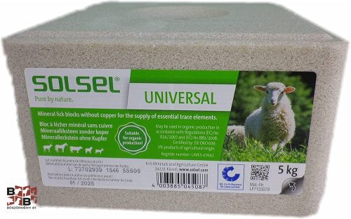 SOLSEL UNIVERSAL réz mentes, bárány, szarvasmarha, vad, ló, nyalósó tömb 5 kg-os