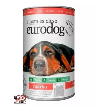 EURO DOG kutyakonzerv 1240g marhahússal