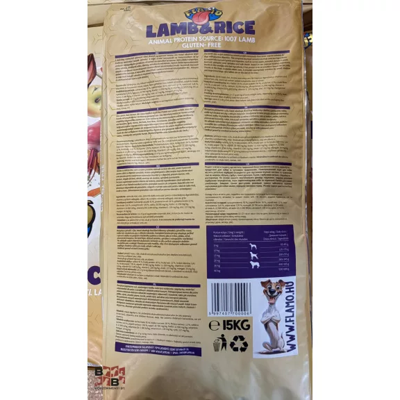 Flamo Lamb&Rice 15 kg kis szemű