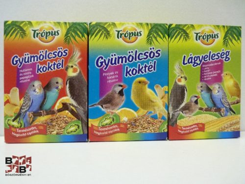 Trópus gyümölcsös koktél pintyek és kanárik részére