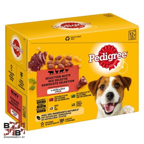 PEDIGREE Alutasakos eledel marha, csirke, bárány, baromfi (12x100g)