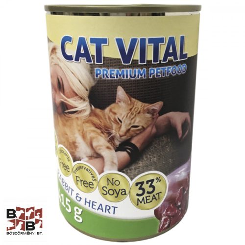 Cat Vital  macska konzerv nyúl + szív 415g