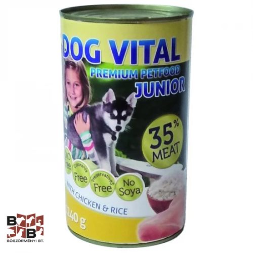 Dog Vital Junior konzerv chicken & rice 1240gr
