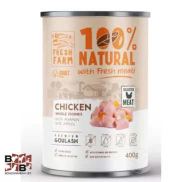   Fresh Farm durva pástétom csirkével, tökkel, almával és gyógynövényekkel 400 g
