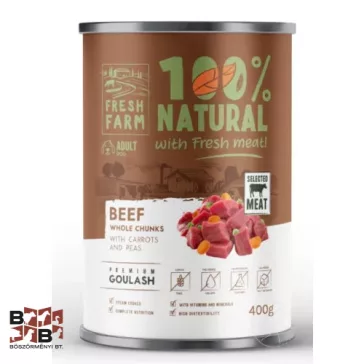   Fresh Farm gulyás marhával, répával és zöldborsóval 400 g