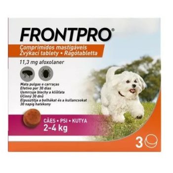 FRONTPRO rágótabletta kutyáknak (2–4 kg) 3 db