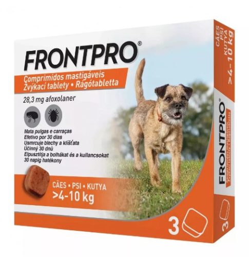 FRONTPRO rágótabletta kutyáknak (4–10 kg) 3 db