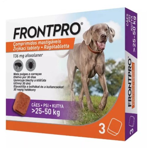 FRONTPRO rágótabletta kutyáknak (25–50 kg) 3 db