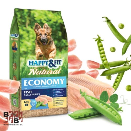 Happy&Fit Natural Economy Adult with Fish and Vegetables 12kg