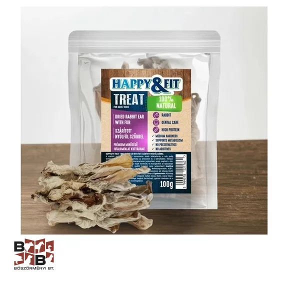 Happy&Fit Szőrös Nyúl fül 100mg