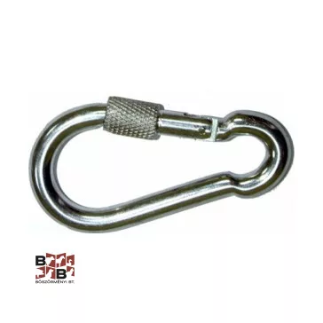 Karabíner csavarbiztosítással 6MM