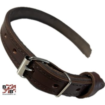 Bőr kutyanyakörv barna 56 cm